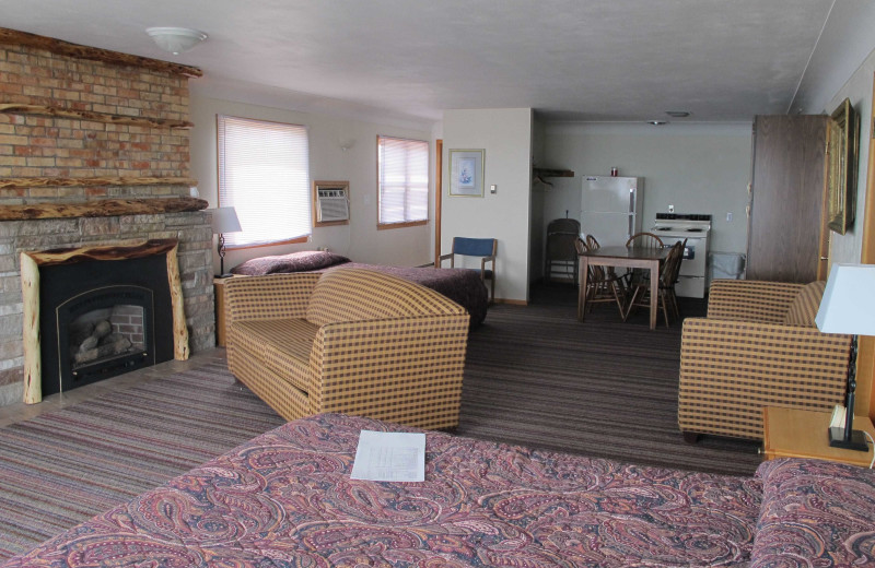 Guest room at Twin Pines Resort.