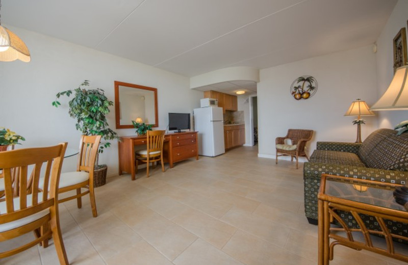 Guest room at Waikiki Oceanfront Inn.