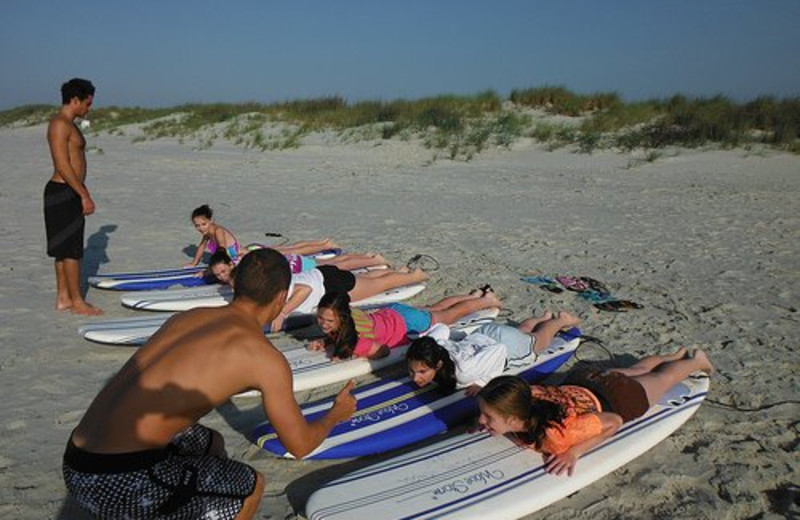 Surf lessons at Sea Trail Resort.