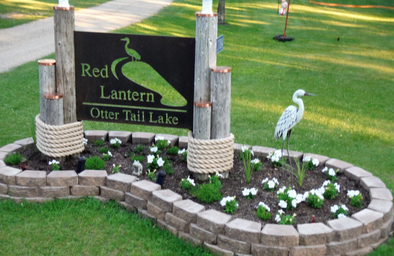 Welcome sign at Red Lantern Resort.