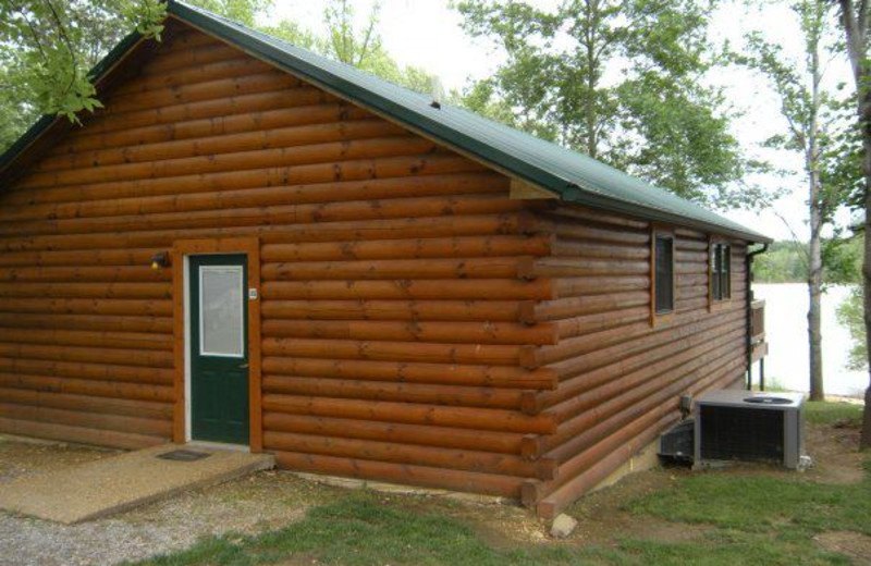 Cabin exterior at Prizer Point Marina & Resort.