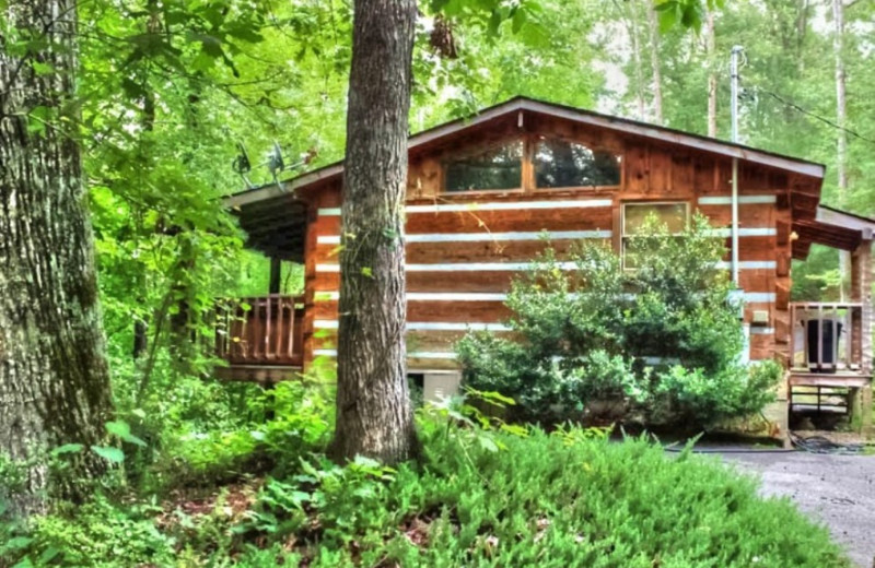 Cabin exterior at TNT Cabin Rentals.