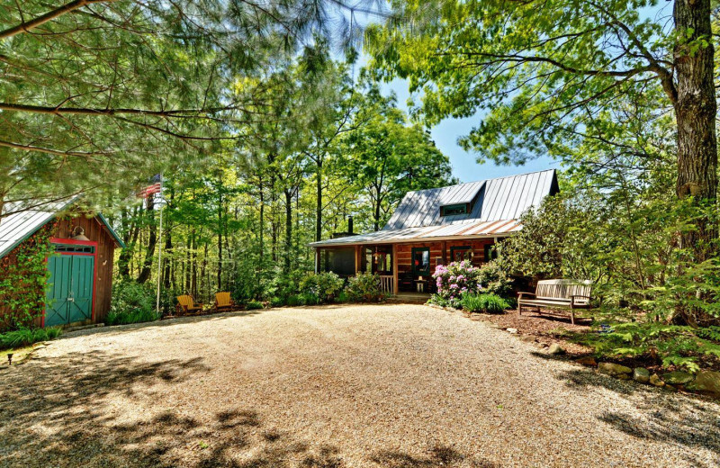 Cabin exterior at Sliding Rock Cabins.