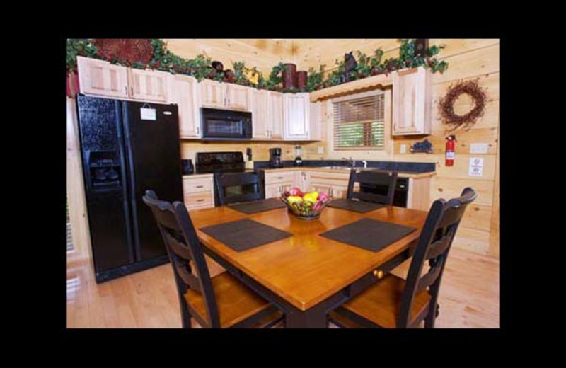 Cabin kitchen at Eden Crest Vacation Rentals, Inc. - Bear Tracks Bungalow.