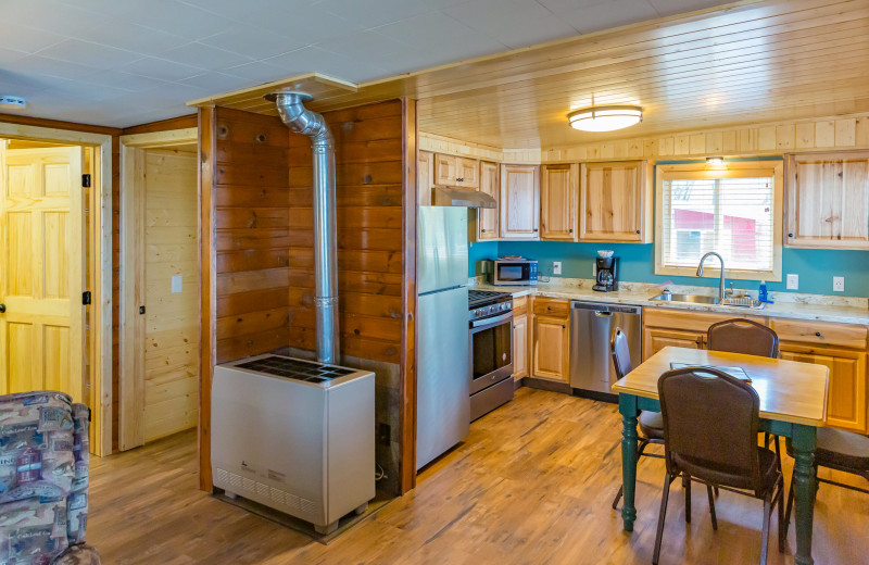 Cabin kitchen at Ten Mile Lake Resort -Otter Tail Country Lakes Tourism.