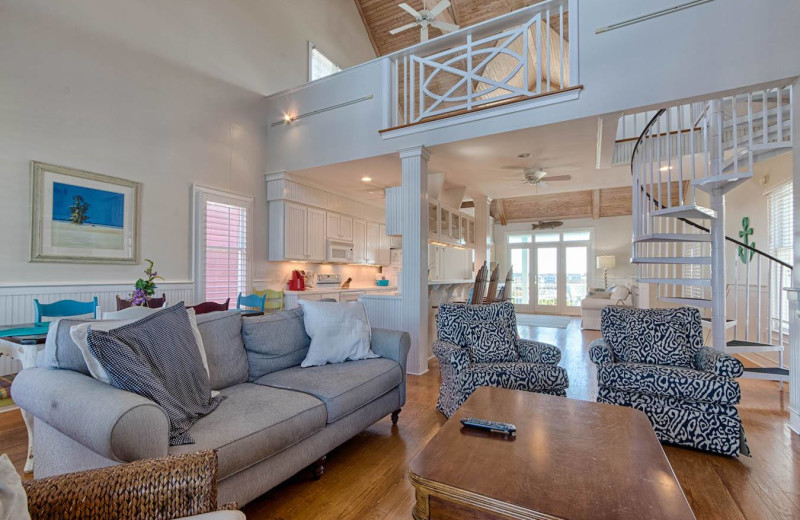 Rental living room at Realty World - First Coast Realty.