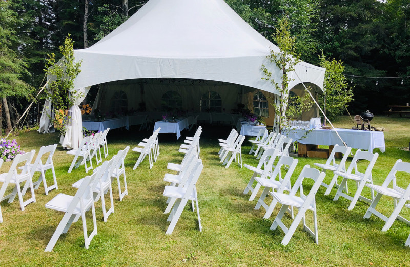 Event tent at Pakwash Lake Camp.