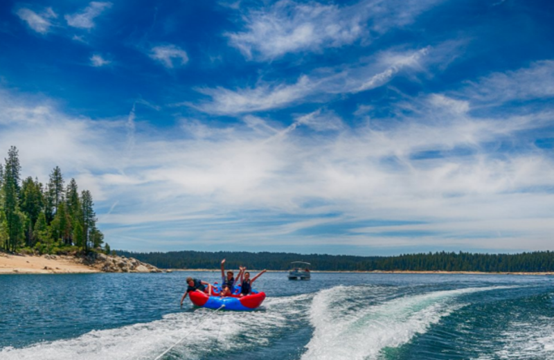 Lake activities at Knotty Pine Cabins.