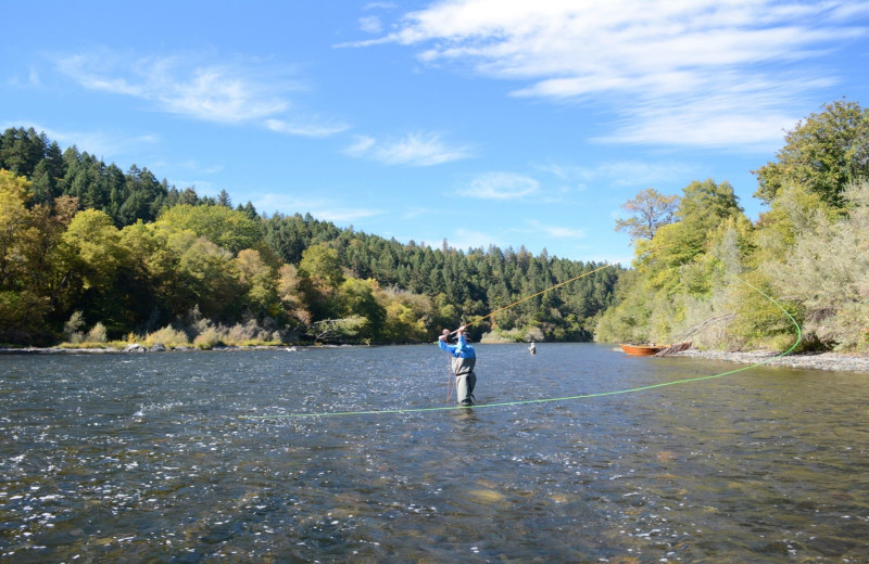 Fishing at Morrison's Rogue River Lodge.