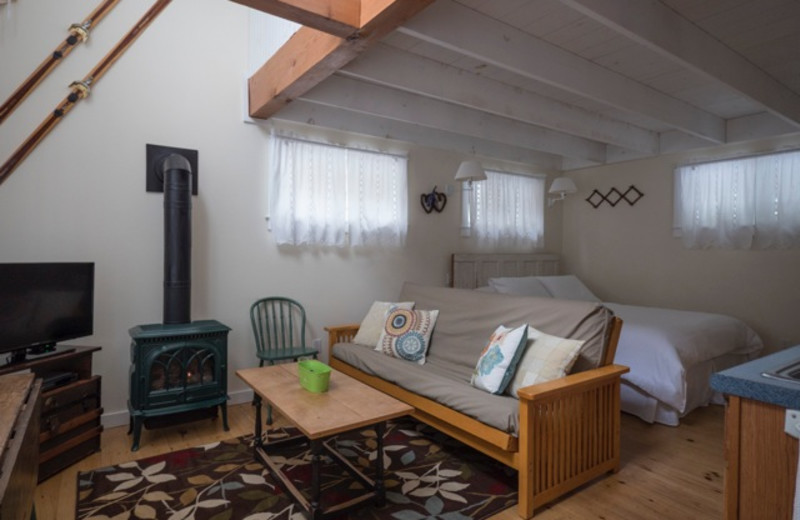 Cottage interior at Sunapee Harbor Cottages.