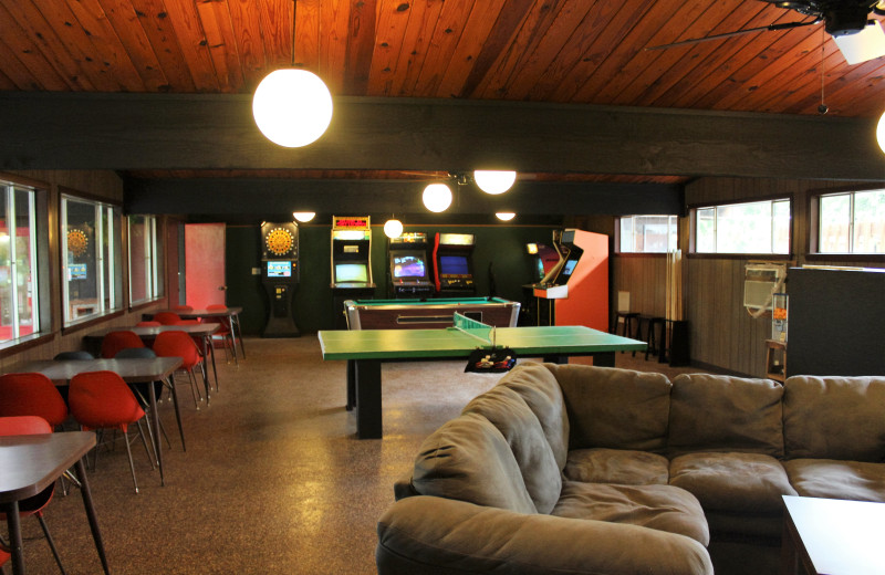 Recreation room at Hawks Landing Resort.