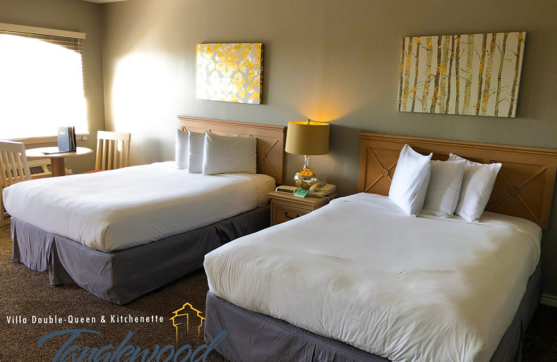 Guest room at Tanglewood Resort and Conference Center.