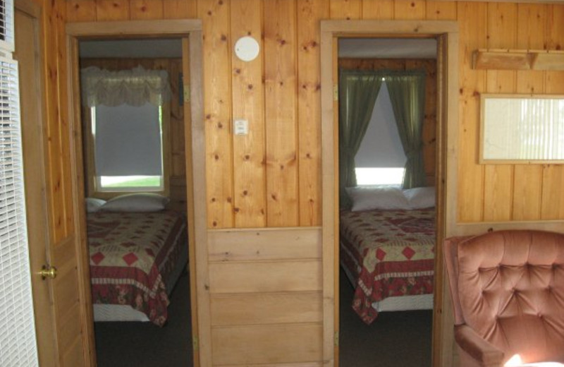 Cabin bedrooms at Wil-O-Wood Resort.