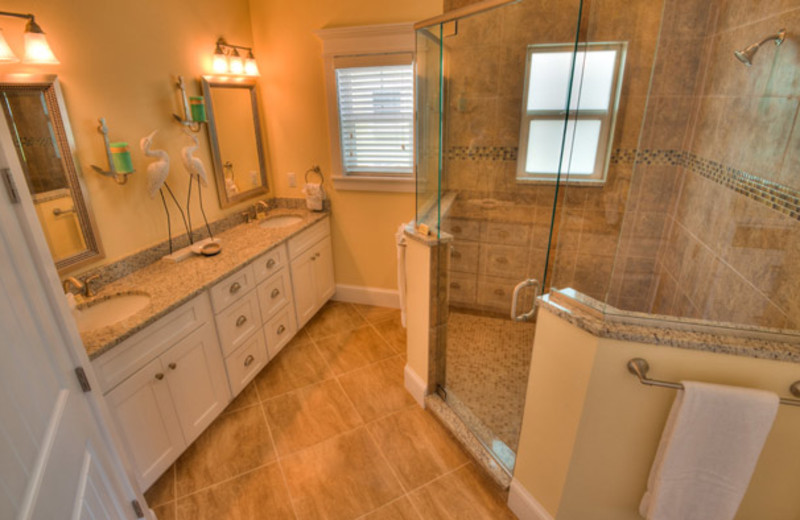 Rental bathroom at Anna Maria Vacations.