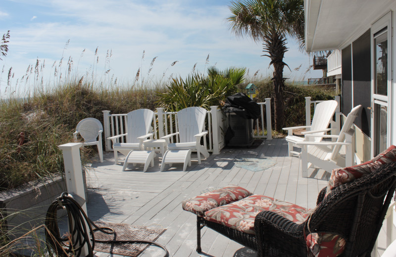 Rental patio at Seagrove On The Beach Property Rentals.