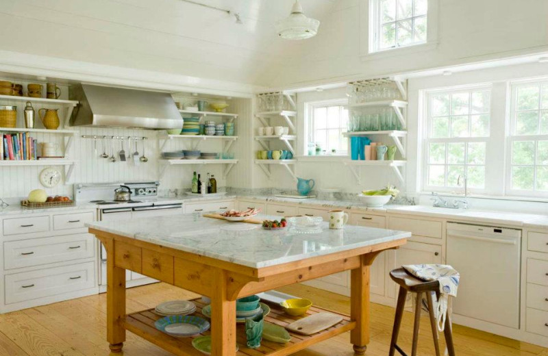 Rental kitchen at Atlantic Vacation Homes.