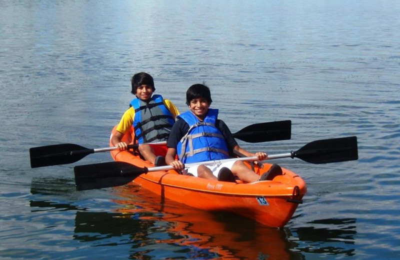 Canoeing at Dickerson's Lake Florida Resort.