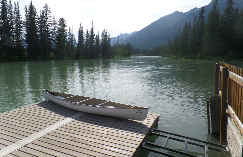 Lake view near Tunnel Mountain Resort.