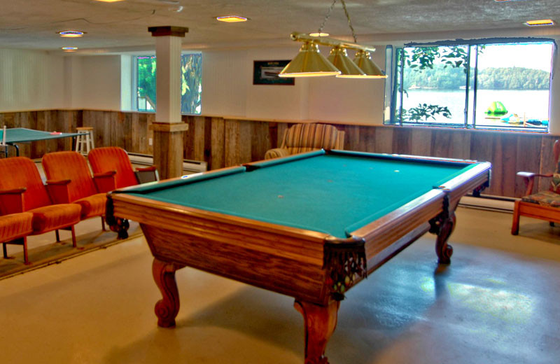 Game room at Shamrock Lodge.