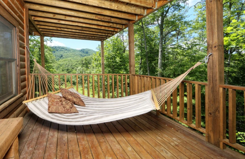 Relaxing porch with mountain views