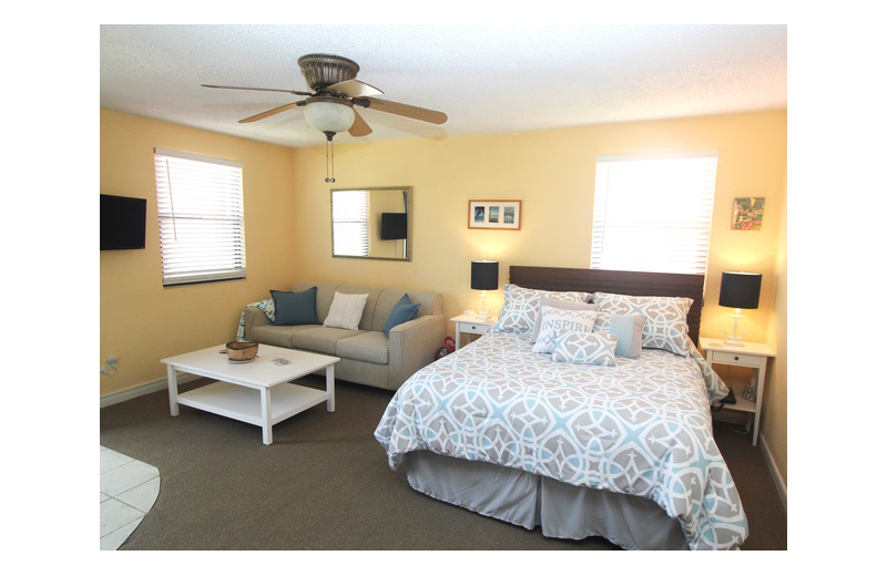 Guest bedroom at Gulf Winds Resort Condominiums.