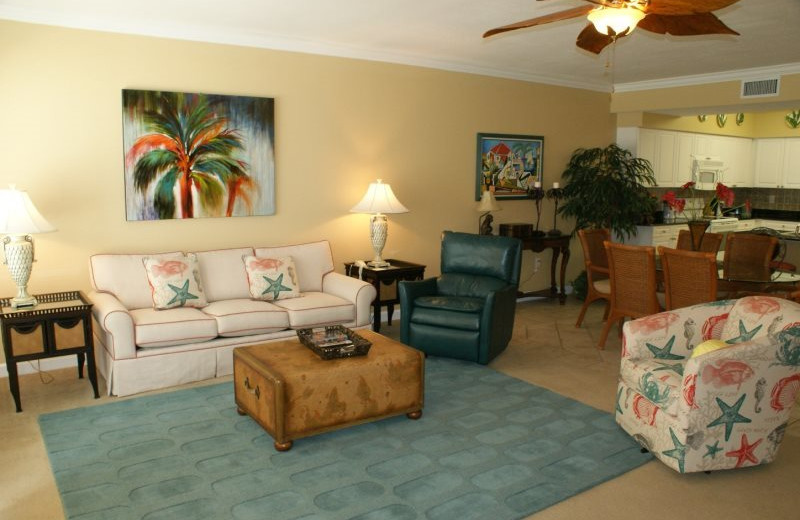 Rental interior at Gulf Beach Rentals.