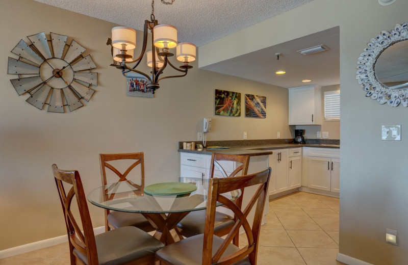 Guest dining room at Caprice Resort.