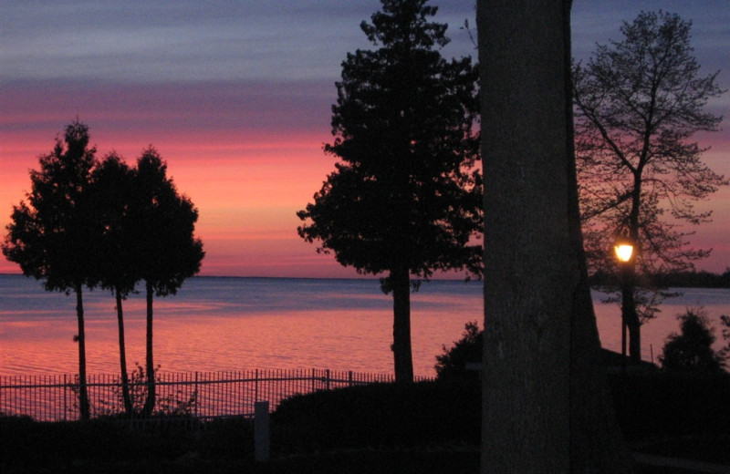 Sunset at Westwood Shores Waterfront Resort.