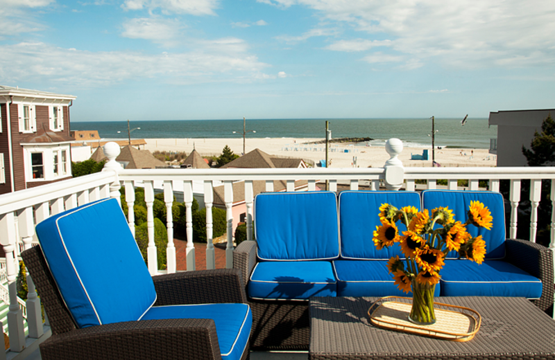 Roof Veranda at The White Cottage