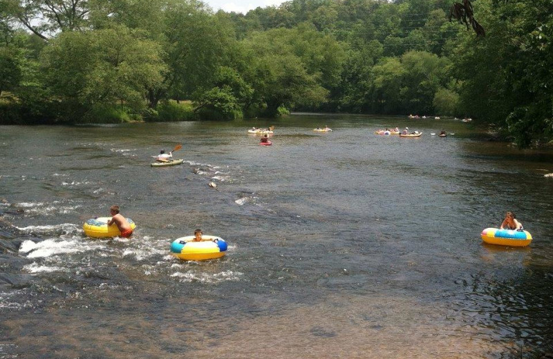 River tubing at Cabin Rentals of Georgia.