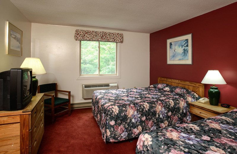 Guest room at Snowy Owl Inn and Resort.