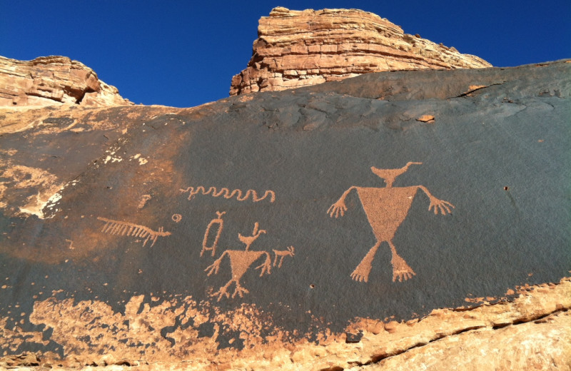 Historical markings at Canyonlands Lodging.