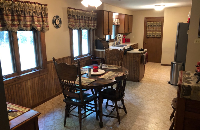 Cabin kitchen at Pitlik's Sand Beach Resort.