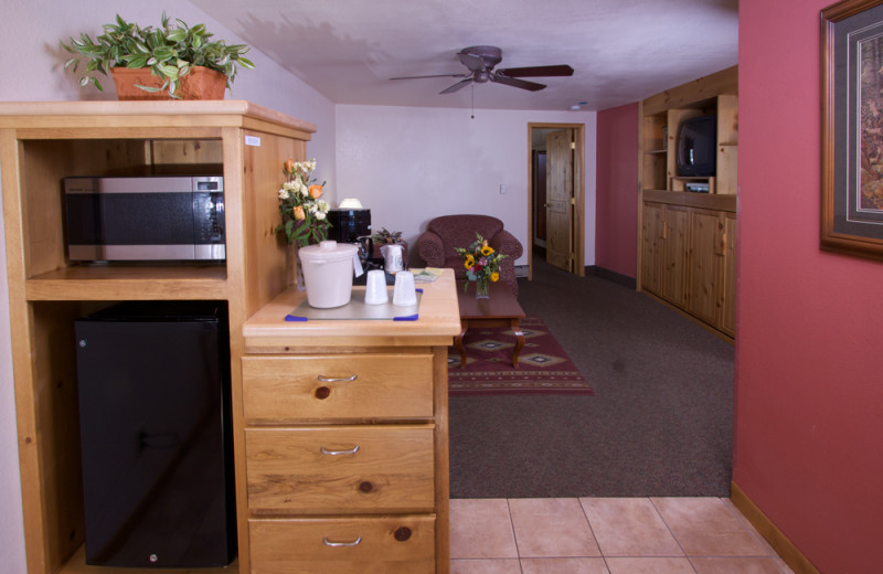 Guest room at Box Canyon Lodge & Hot Springs.