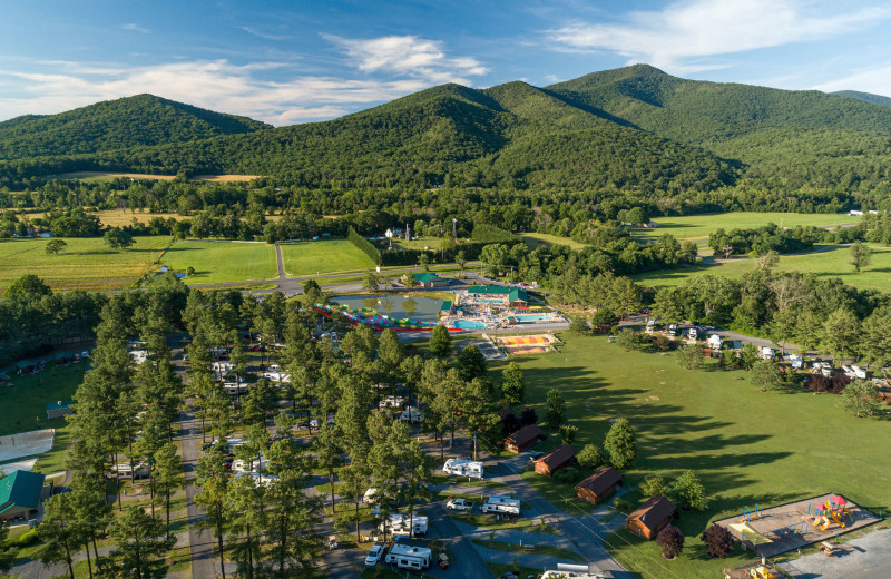 Aerial view of Yogi Bear's Jellystone Park Luray.