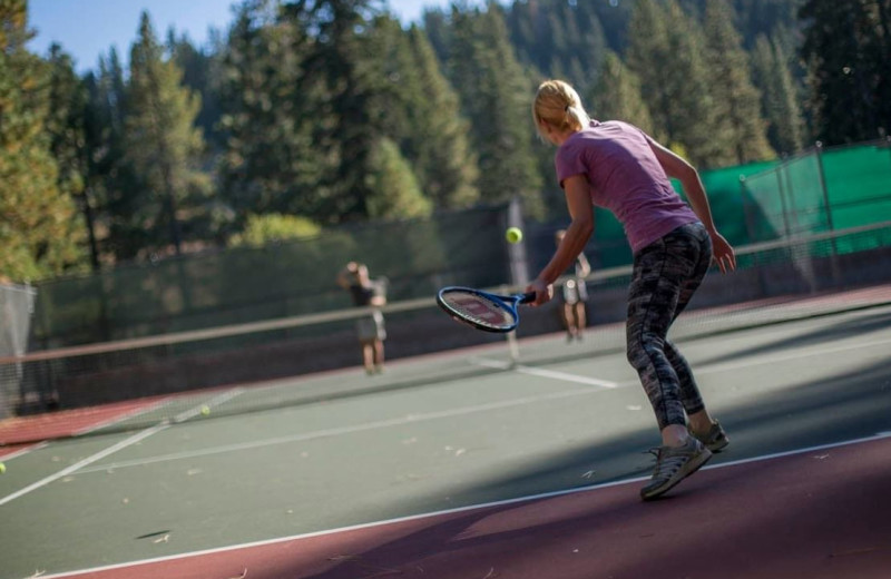 Tennis court at Granlibakken Resort.