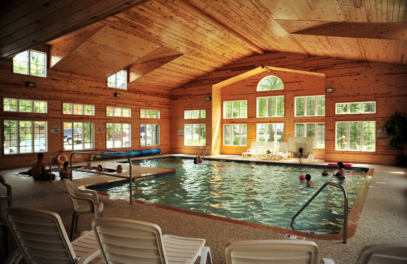 Indoor pool at Bug-Bee Hive Resort.