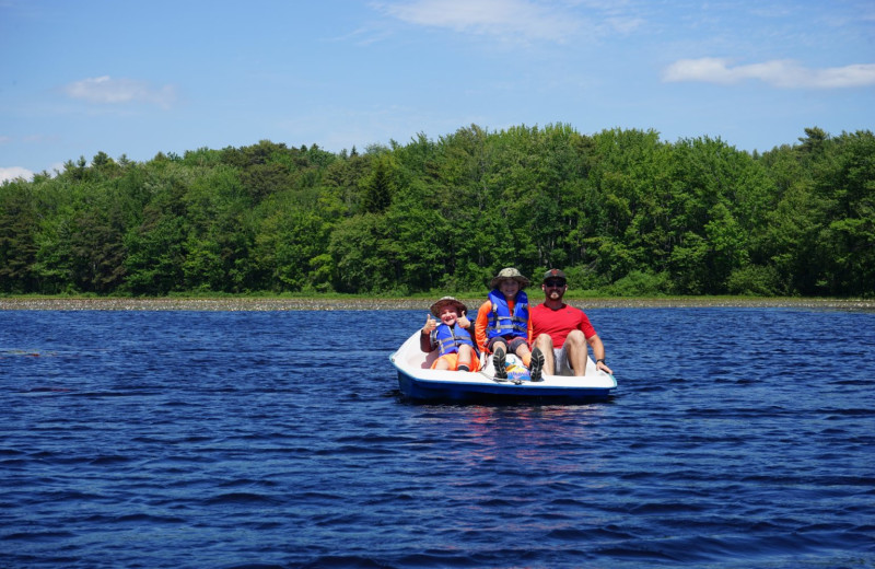 Paddle boat at Sebasco Harbor Resort.