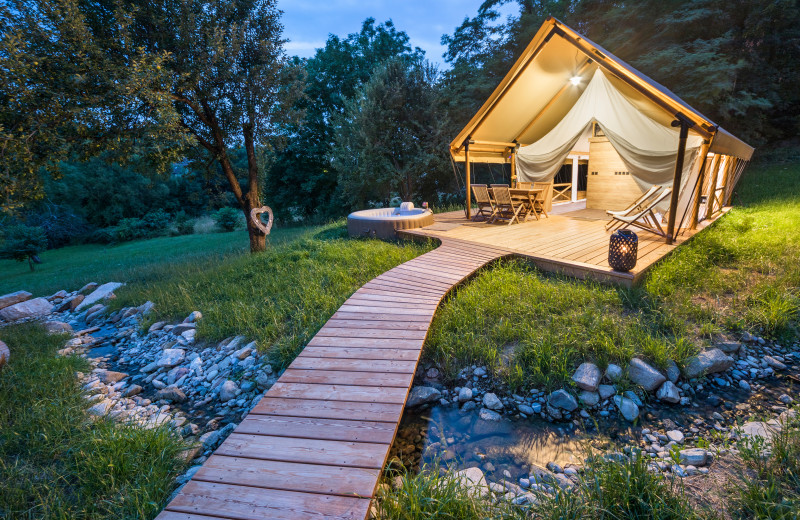 Exterior view of Chateau Ramšak Glamping Resort.