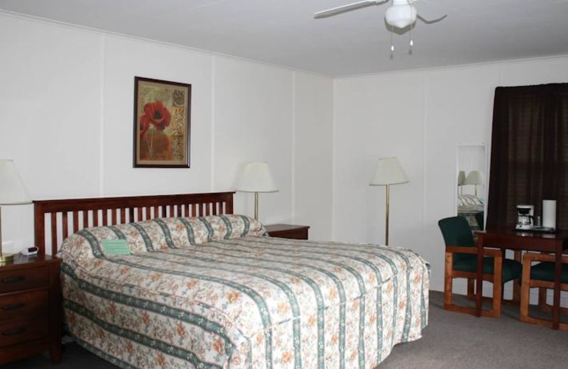 Guest room at Aurora Inn & Motel.