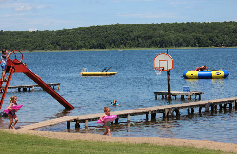 Beach at Auger's Pine View Resort.