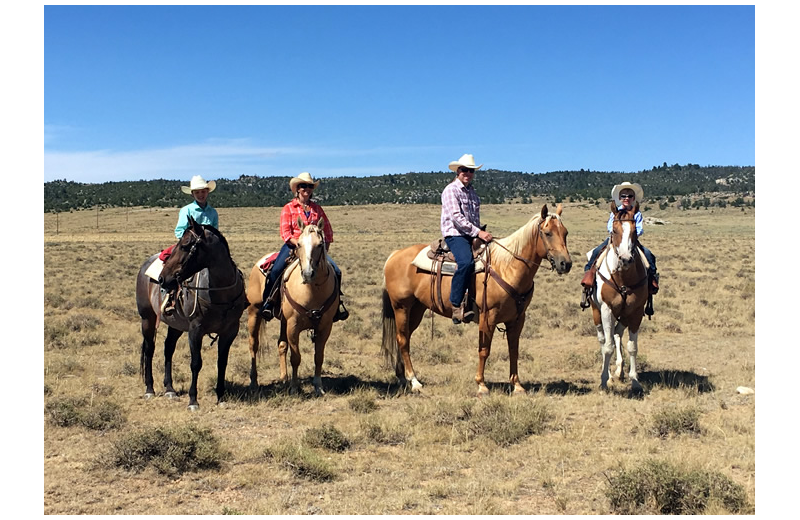 Horseback riding at Lonesome Spur Ranch.