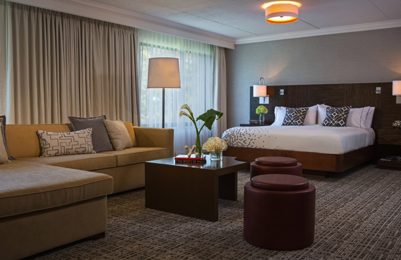 Guest room at Renaissance Westchester Hotel.