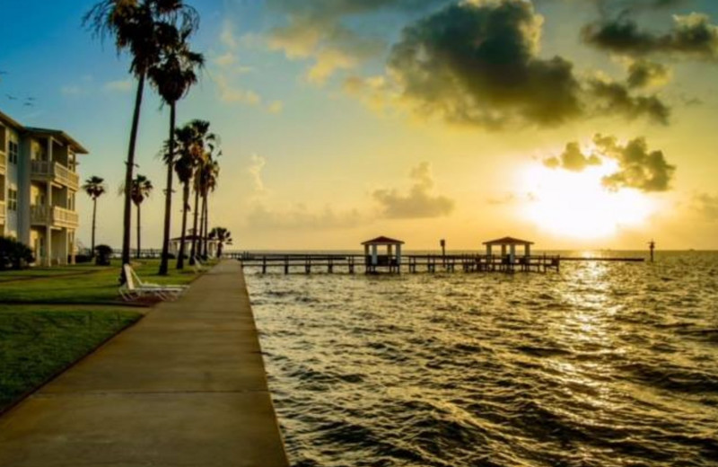 Boardwalk at The Lighthouse Inn at Aransas Bay.