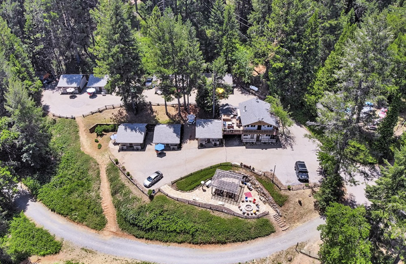 Aerial view of Rollins Lakeside Resort.