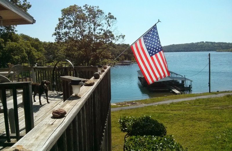 Balcony view at Lunker Landing Resort.