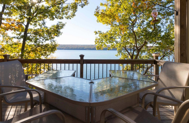 Rental deck at Finger Lakes Premiere Properties.