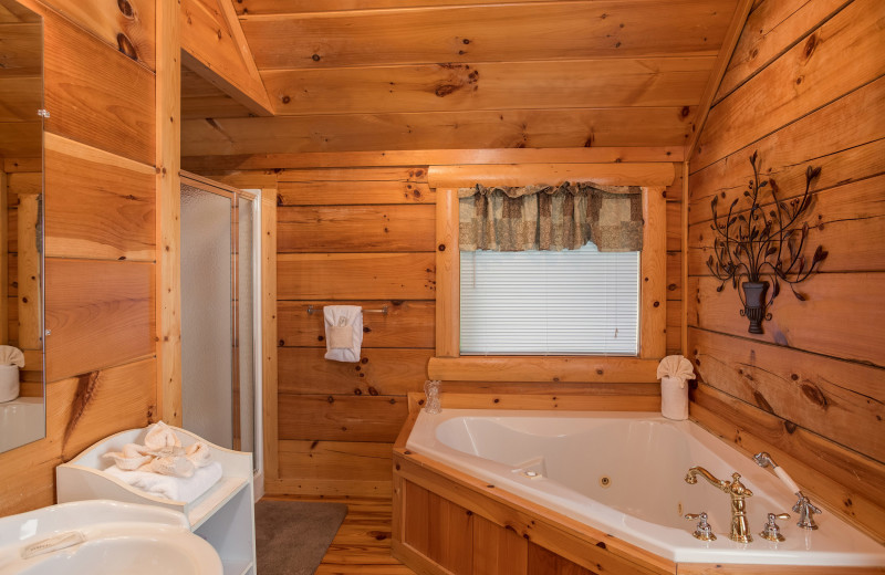 Bathroom at American Patriot Getaways - Pigeon Forge View.