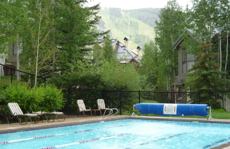 Outdoor pool at East West Resorts Beaver Creek.