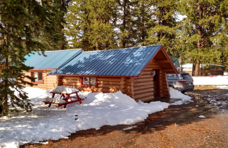 Cabin exterior at Big Moose Resort.